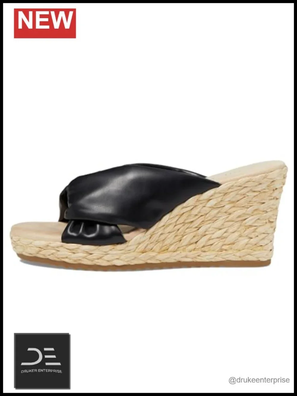 Anne Klein Winnie Wedge Sandal Faux Leather Cushioned